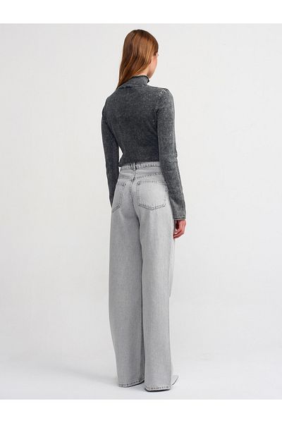 Dilvin 71414 Snow Wash Denim Trousers-grey