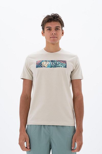 Arma Ανδρικό μπλουζάκι μπεζ Slim Fit Crew Neck Y 25344452101