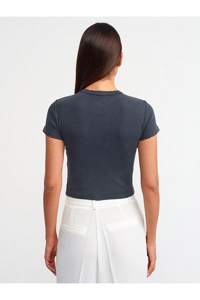 Dilvin 30457 Washing Effect T-shirt-Anthracite