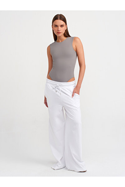 Dilvin 20860 Model - Gray Sleeveless Bodysuit