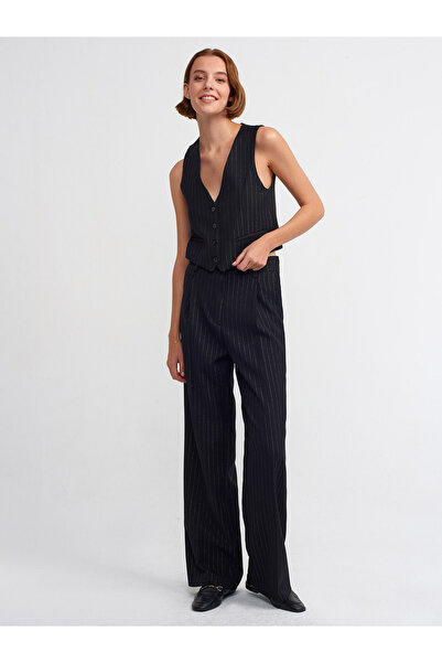 Dilvin 60525 Buttoned Vest-black