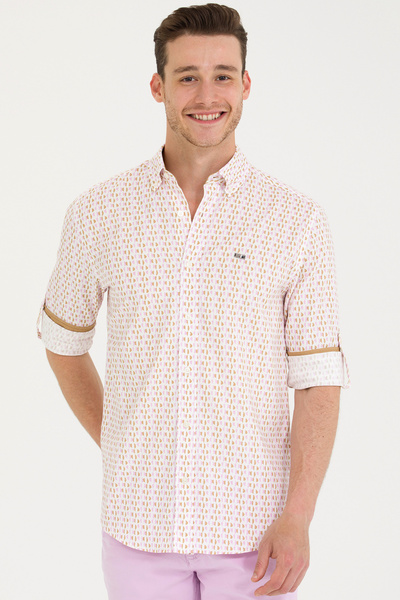 U.S. Polo Assn. Ανδρικό μακρυμάνικο πουκάμισο Magnolia 50264070 -VR211