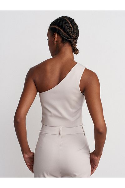 Dilvin 60555 Asymmetric Stone Vest