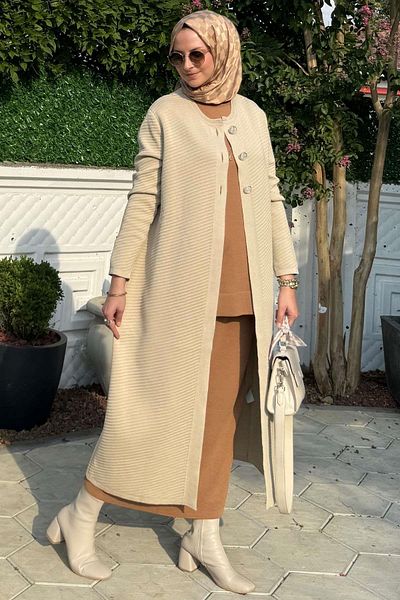 Rabia Şamlı Ζακέτα πλεκτό από ατσάλι Sinem Stone Color