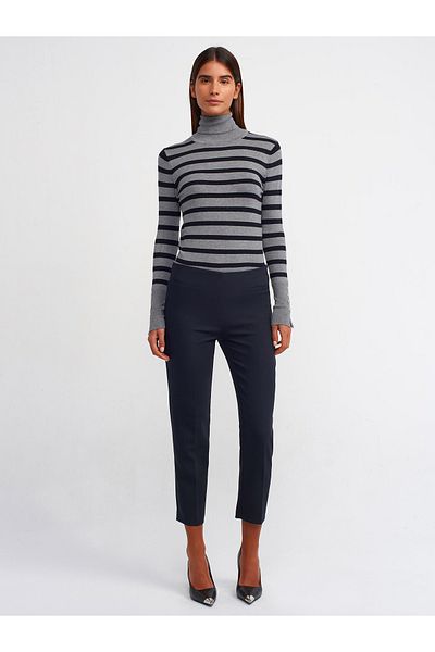 Dilvin 71236 Normal Waist Trousers-Black