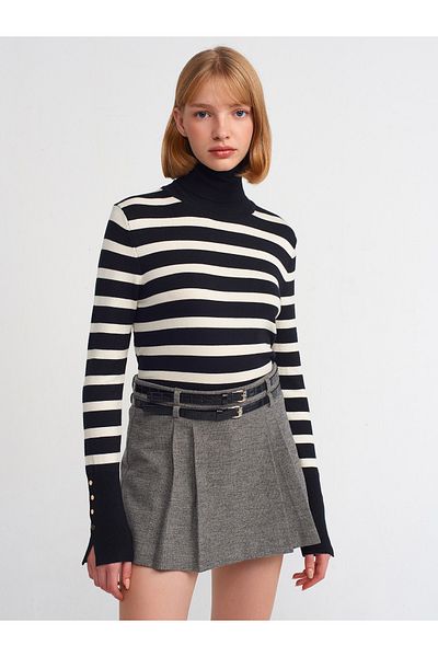 Dilvin Model 10432 - Pulover Durop cu dungi negre
