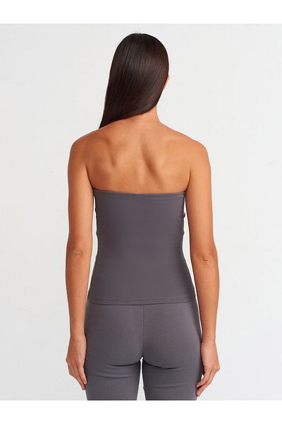Dilvin 20659 Smoked Strapless Blouse
