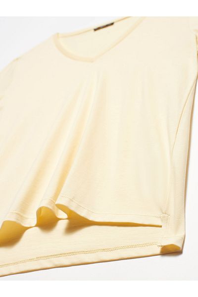 Dilvin 3470 V-Neck Basic T-shirt-t.κίτρινο