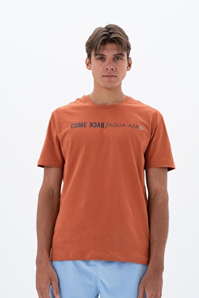 Arma Men's Pink Large Size Crew Neck T-Shirt Y 25344870101