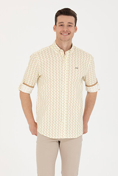 U.S. Polo Assn. Erkek Açık Sarı Uzun Kollu Gömlek 50264070-VR004
