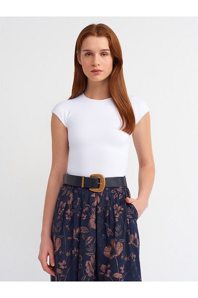 Dilvin 30856 Polyamide T-shirt-White