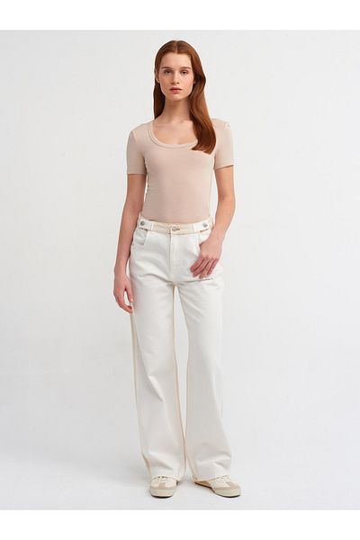 Dilvin 30903 Tricou cu mânecă scurtă-bej