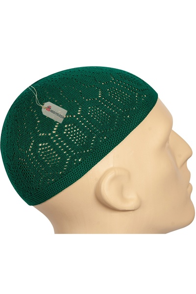 Hediyeleşin MERCAN Prayer Skull, Machine Knitted Flexible Skullcap - 12 Pieces