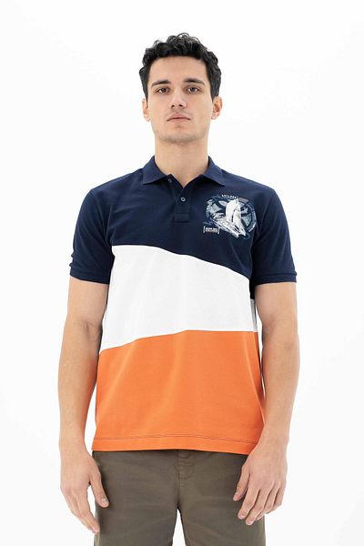 Arma Ανδρικό μπλουζάκι με γιακά πόλο Navy Blue Plus Size Y 25374866301