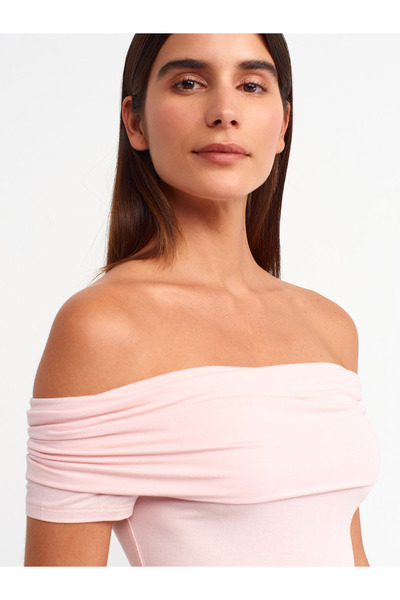 Dilvin 30919 Off Shoulder Ball-Powder