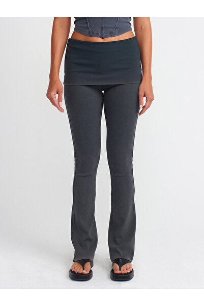 Dilvin 71060 Model - Anthracite Colored Pale Effect Trousers