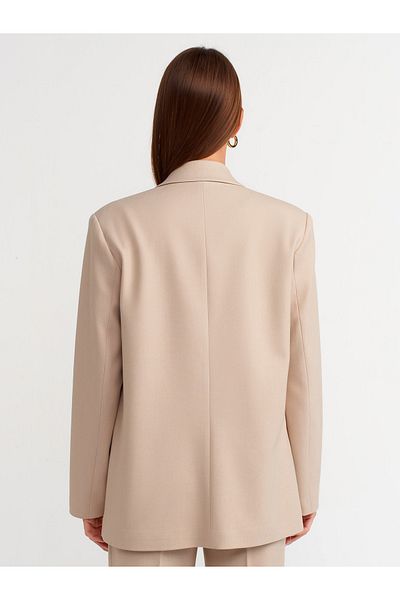 Dilvin Stone Color 60736 Model Blazer Jacket