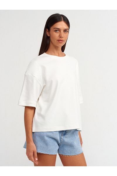 Dilvin 31067 Tricou căptușit din bumbac ecru