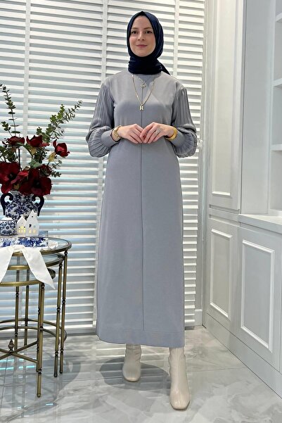 Rabia Şamlı Φόρεμα πλεκτό Ecem γκρι