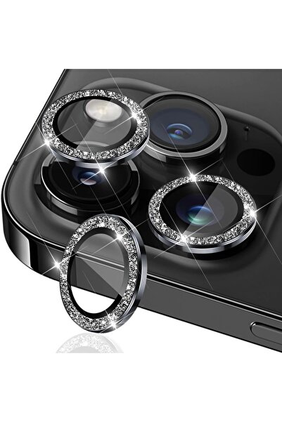 Lopard iPhone 16 Pro Max Compatible Camera Protection Rhinestone Lens Protect...