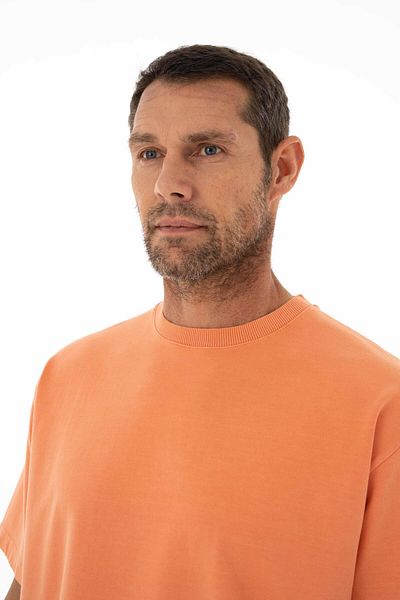 Arma Ανδρικό φούτερ με κοντό μανίκι ροζ Oversize Y 25344376401