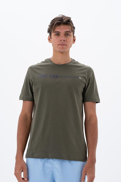 Arma Ανδρικό μπλουζάκι Khaki Regular Fit Crew Neck Y 25344404301