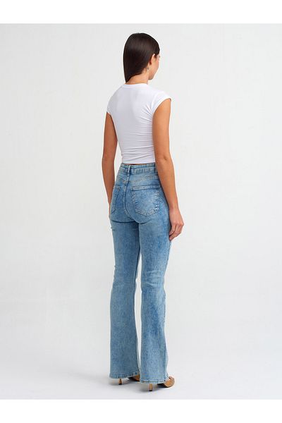 Dilvin 71491 Pantaloni din denim evazați Tint Wash-Tint
