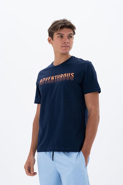 Arma Ανδρικό μπλουζάκι Navy Blue Plus Size Crew Neck Y 25344870001