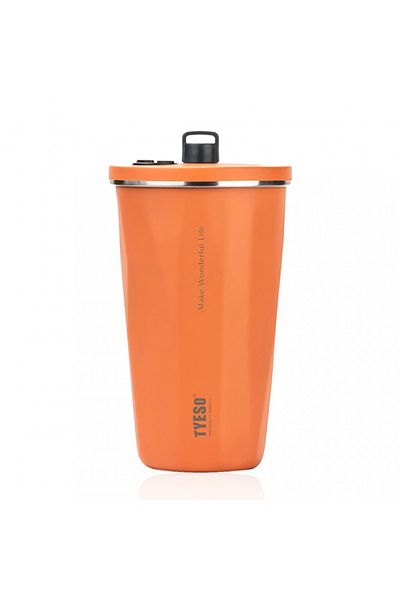 Tyeso Crush Tumbler Vakumlu Paslanmaz Çelik Termos 600 ml Turuncu