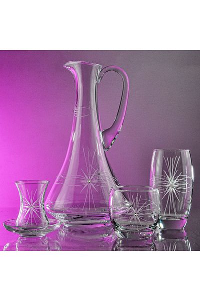 DECOCIA Pudgy 49 Pieces Dowry Set for 12 Persons Vertical Sided Mira Pattern