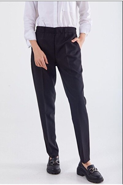 Doque 59061 Beli Yarım Lastikli Ön Cepli Klasik Dar Paça Pantolon Qys Pantlon...