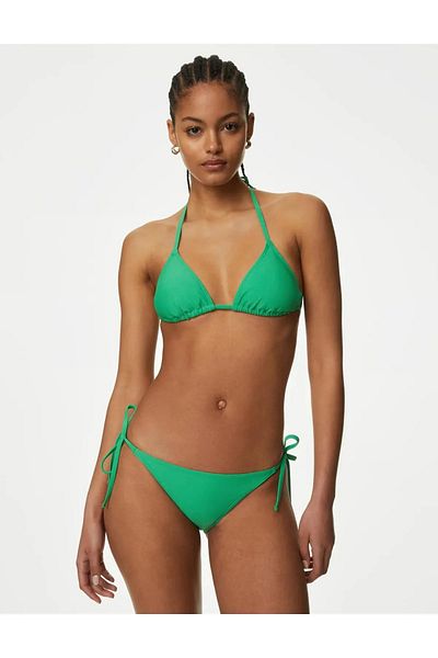 Pink Cadillac Green Triangle Bikini Set