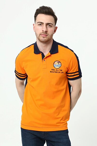 Arma Чоловіча помаранчева футболка з коміром поло Y22374300901