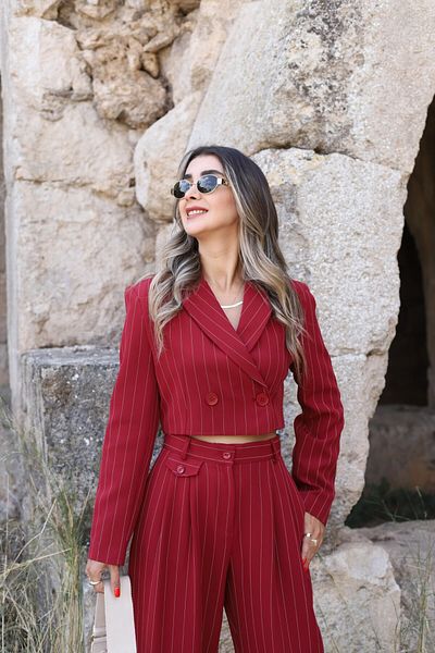 bytugcekaya Jachetă scurtă Mix-it Burgundy