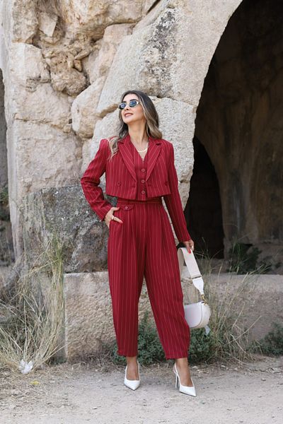 bytugcekaya Jachetă scurtă Mix-it Burgundy