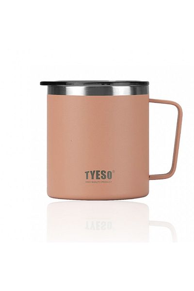 Tyeso Silviya Mug Vakumlu Paslanmaz Çift Duvarlı Termal Kapaklı 400ml Pembe