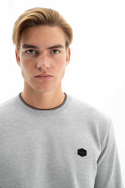 Arma Ανδρικό φούτερ με γκρι Basic Regular Fit Thessaloniki Fabric Crew Neck K 26124699601