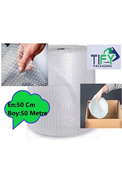 tify Balonlu Naylon 50Cm X 50Mt (En: 50 cm, Boy: 50Mt.) Üç Katlı Eşya Koruma ...