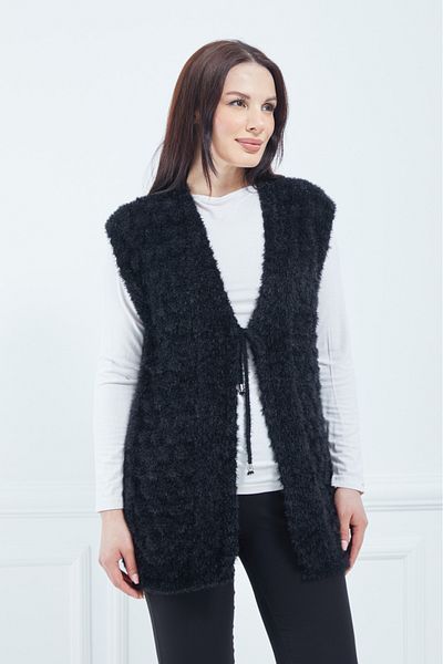 Elçelya Moda Black Soft Bridal Vest - Women's Standard