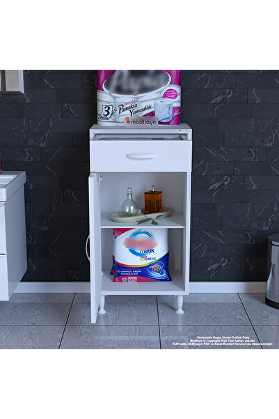 Modilayn EMİR 35 x 88 x 32,5 cm Kapaklı ve Çekmeceli Çok Amaçlı Banyo&Mutfak Dolabı