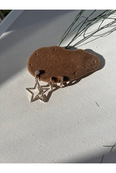 AKARSU TAKI Rodyum kaplama çelik küpe