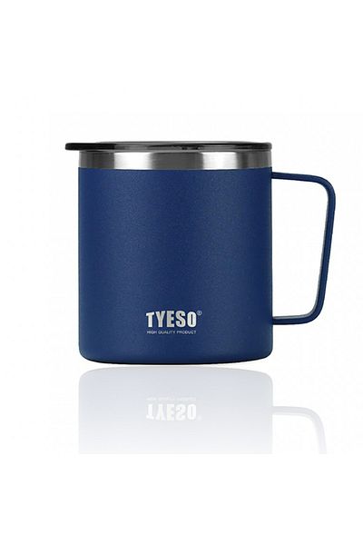 Tyeso Silviya Mug Vakumlu Paslanmaz Çift Duvarlı Termal Kapaklı 400ml Mavi