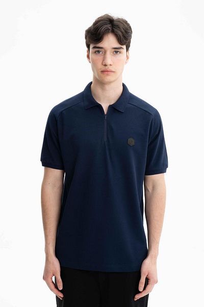 Arma Ανδρικό μπλουζάκι Navy Blue Regular Fit Pique Polo Neck T-shirt Y 27374353101