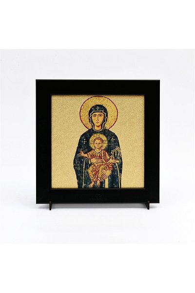 Anadolia Maria și Bebelușul Isus Tablou cu cadru negru din foi de aur