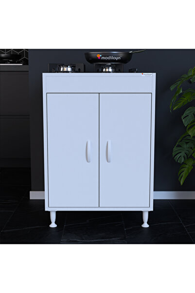 Modilayn ELİT 59,6 x 85 x 56 cm Gömme Ankastre Ocak ve Çift Raflı Mutfak Dolabı