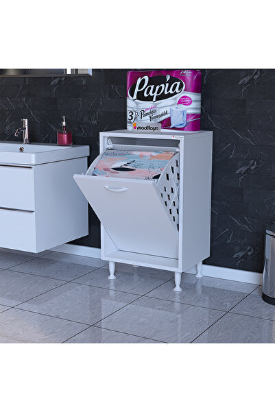Modilayn SÖKE 50 x 75 x 32,5 cm Çamaşır Hazneli Çok Amaçlı Banyo Dolabı