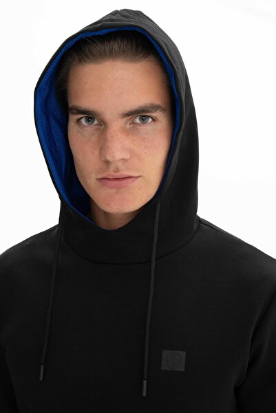 Arma Ανδρικό φούτερ με τσέπη καγκουρό με μαύρη λεπτή εφαρμογή K 26254987701