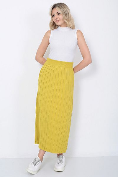 LUGMO Tricotaj damă Fustă Oversize Mustard