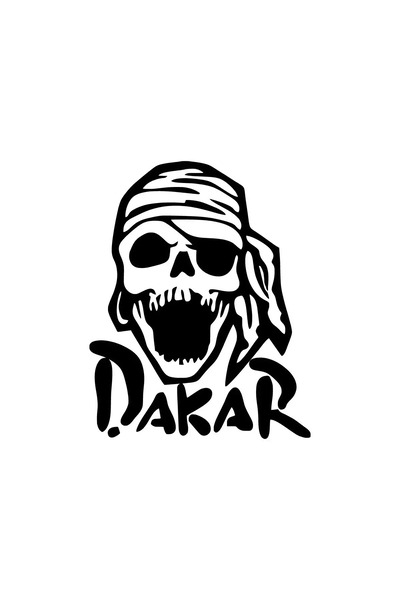 Bilge Sea ملصق Dakar Skull Auto الجديد باللون الأسود مقاس 30 × 36 سم