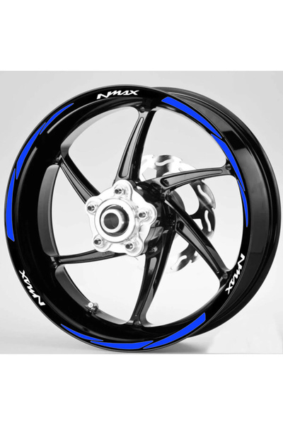 rez New custom motorcycle wheel rim strip nmax blue right-left/front-back